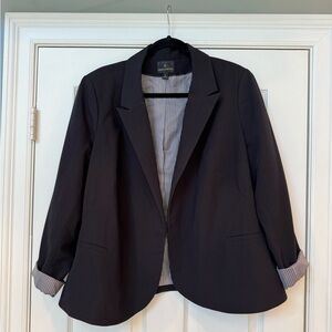 WORTHINGTON Open Front Blazer Black 3X